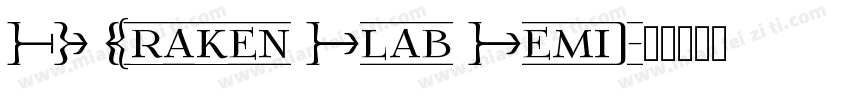 FR Kraken Slab SemiB字体转换